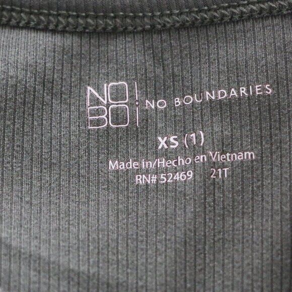 No Boundaries Forest Green Ribbed Long-Sleeve T-Shirt – Size XS 🍃 - Picture 5 of 7